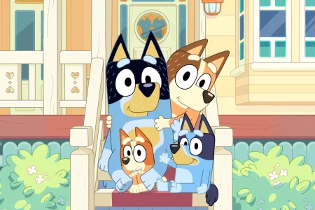 A picture of Bluey's Family from the kids' show Bluey.